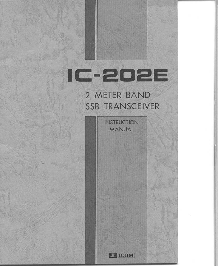 ICOM艾可慕IC-202E_user操作说明书手册