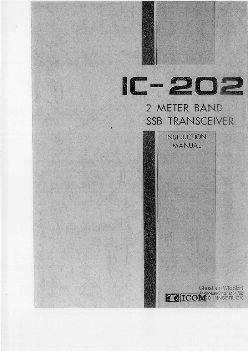 ICOM艾可慕IC-202_user操作说明书手册