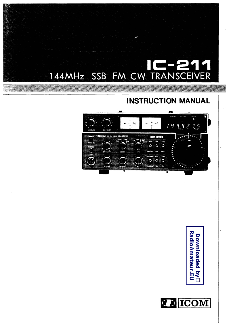 ICOM艾可慕IC-211_user操作说明书手册