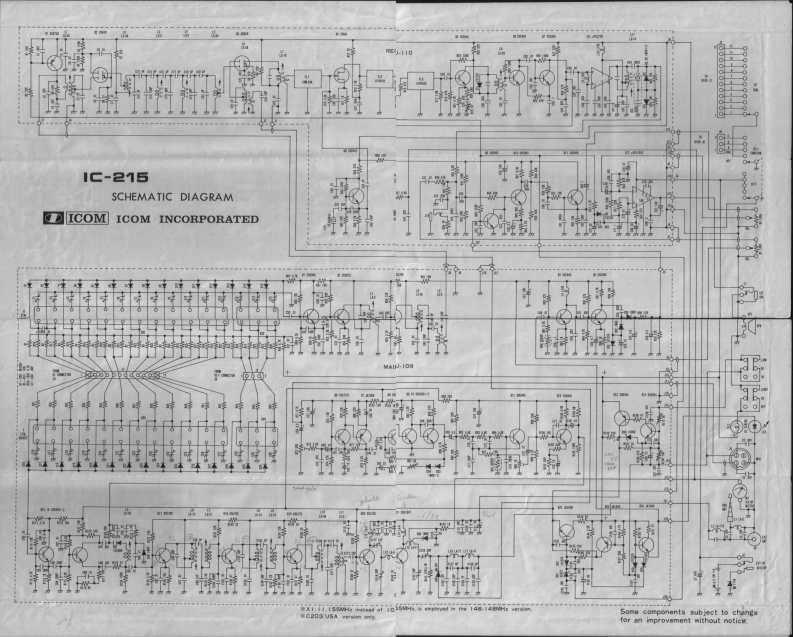 ICOM艾可慕IC-215_电器原理图