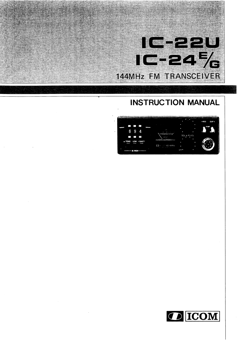 ICOM艾可慕IC-22U_IC-24E_G_user操作说明书手册