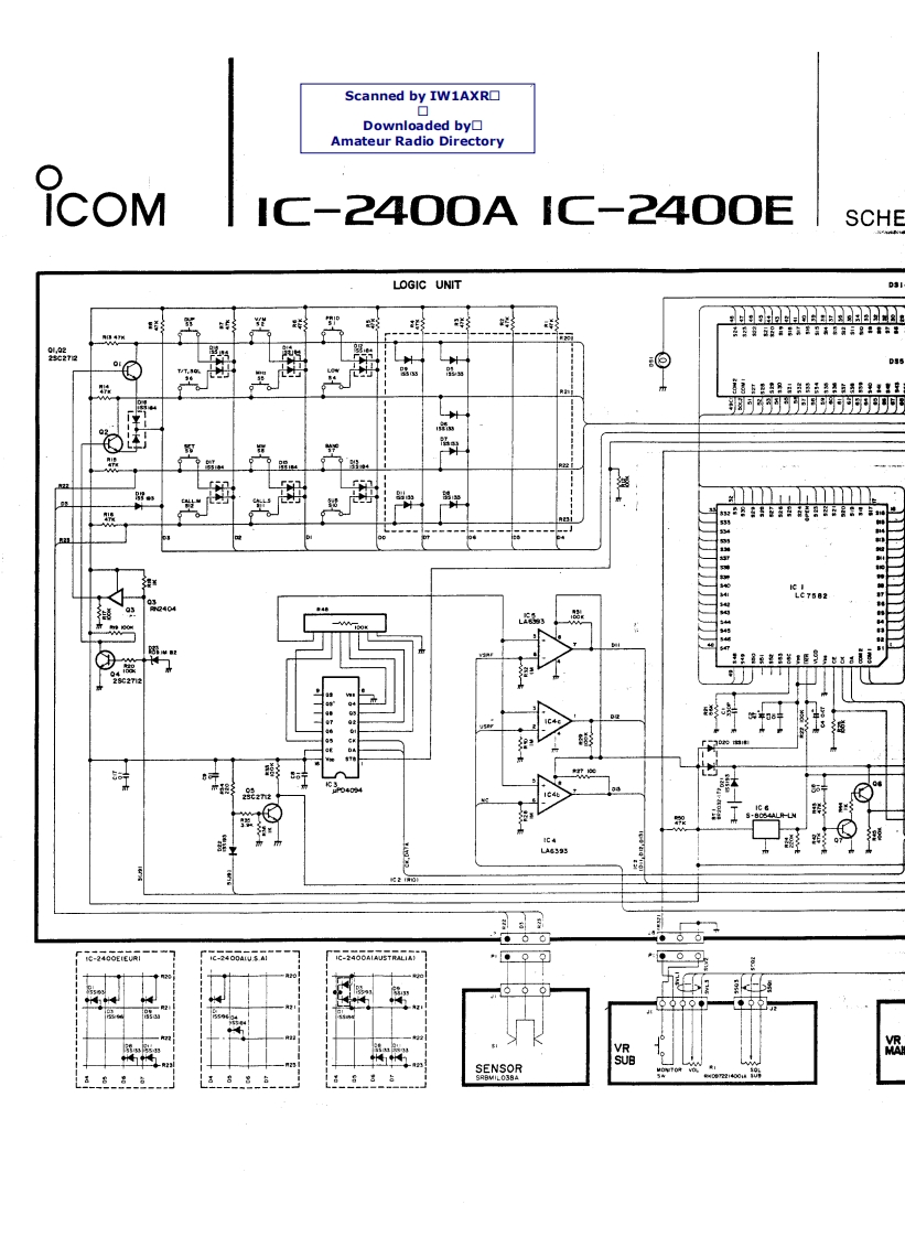 ICOM艾可慕IC-2400A_E_电器原理图