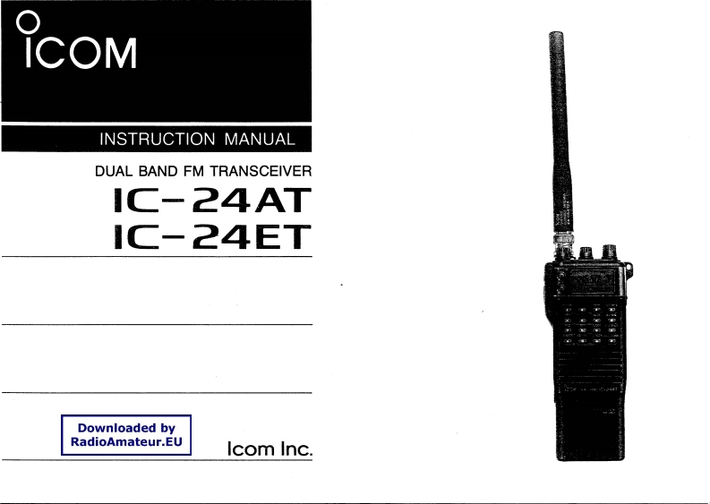 ICOM艾可慕IC-24AT_ET_user操作说明书手册