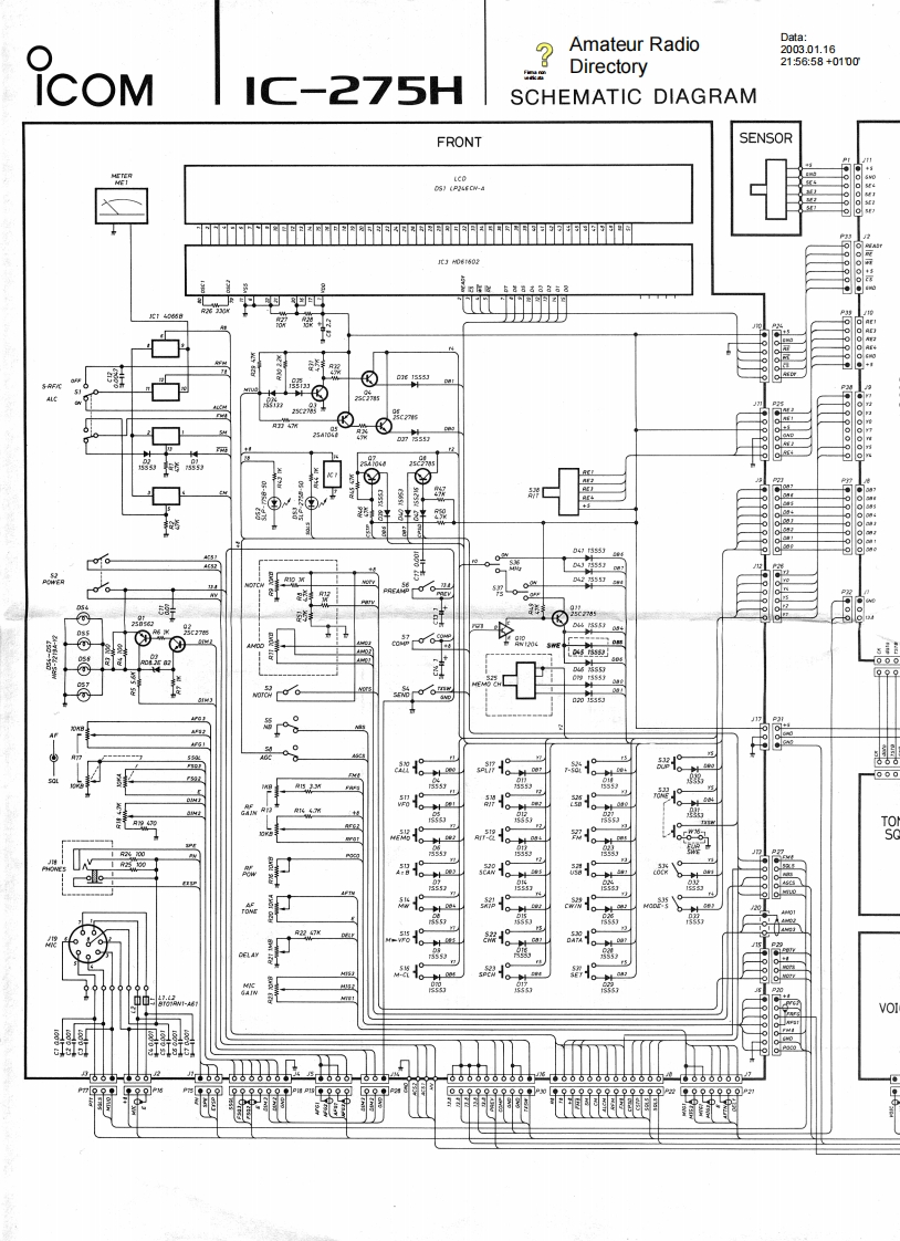 ICOM艾可慕IC-275H_电器原理图