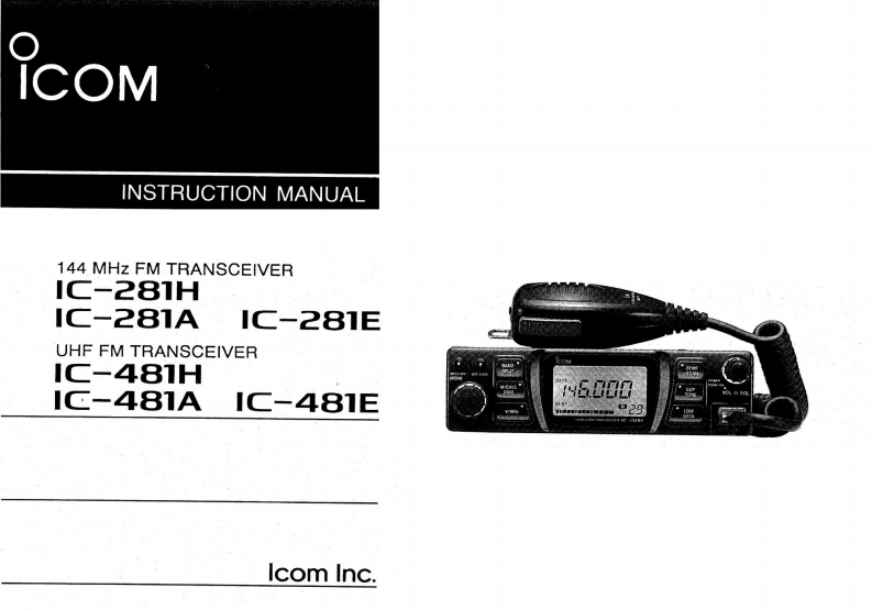 ICOM艾可慕IC-281A_E_H_IC-481A_E_H_user操作说明书手册