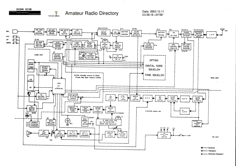 ICOM艾可慕IC-28A_E_H_电器原理图