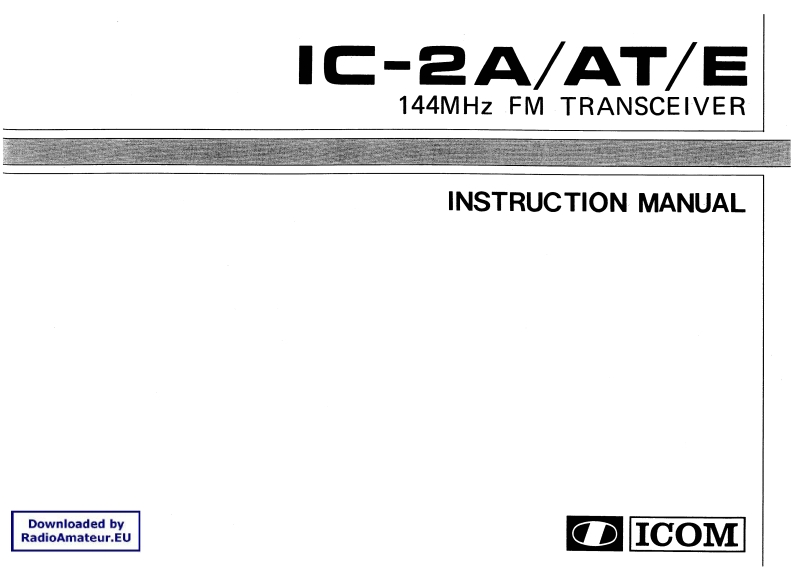 ICOM艾可慕IC-2A_AT_E_user操作说明书手册