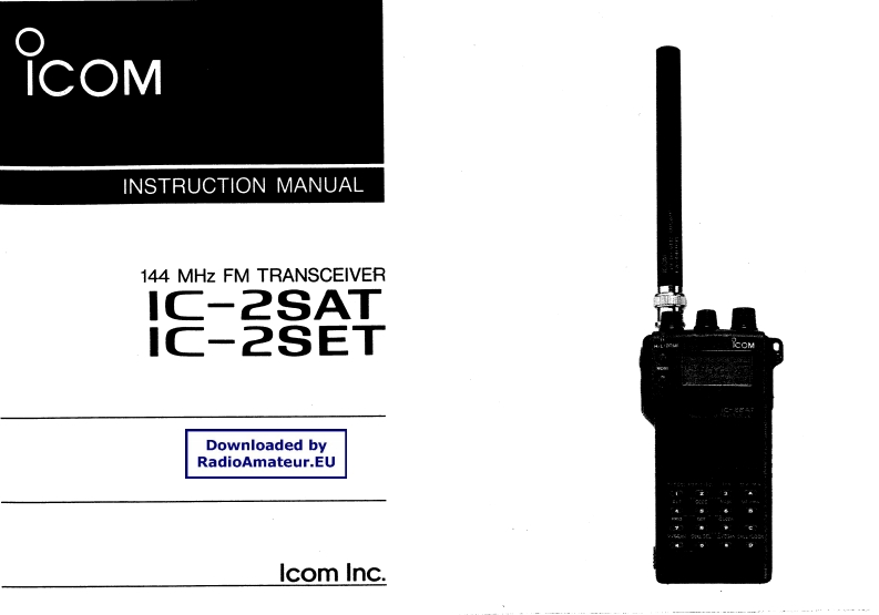 ICOM艾可慕IC-2SAT_ET_user操作说明书手册