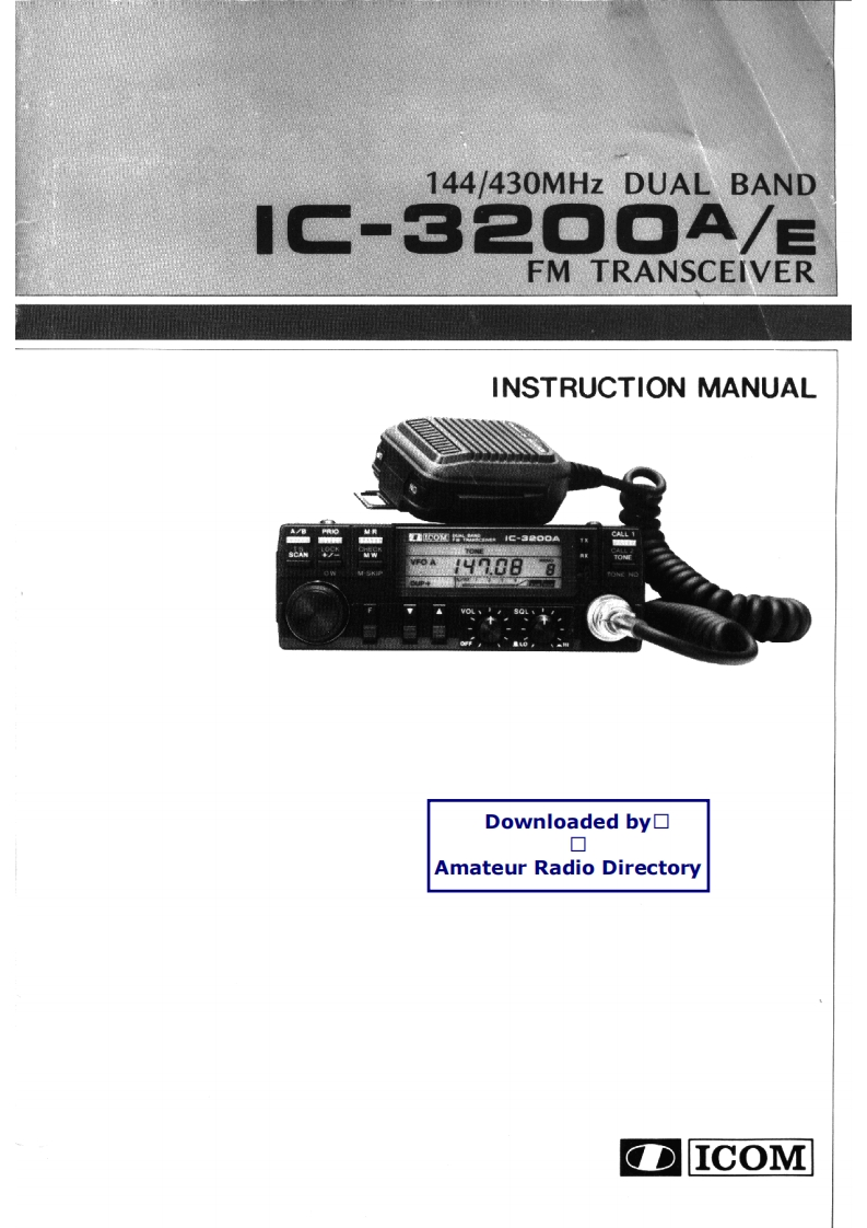 ICOM艾可慕IC-3200A_E_user操作说明书手册