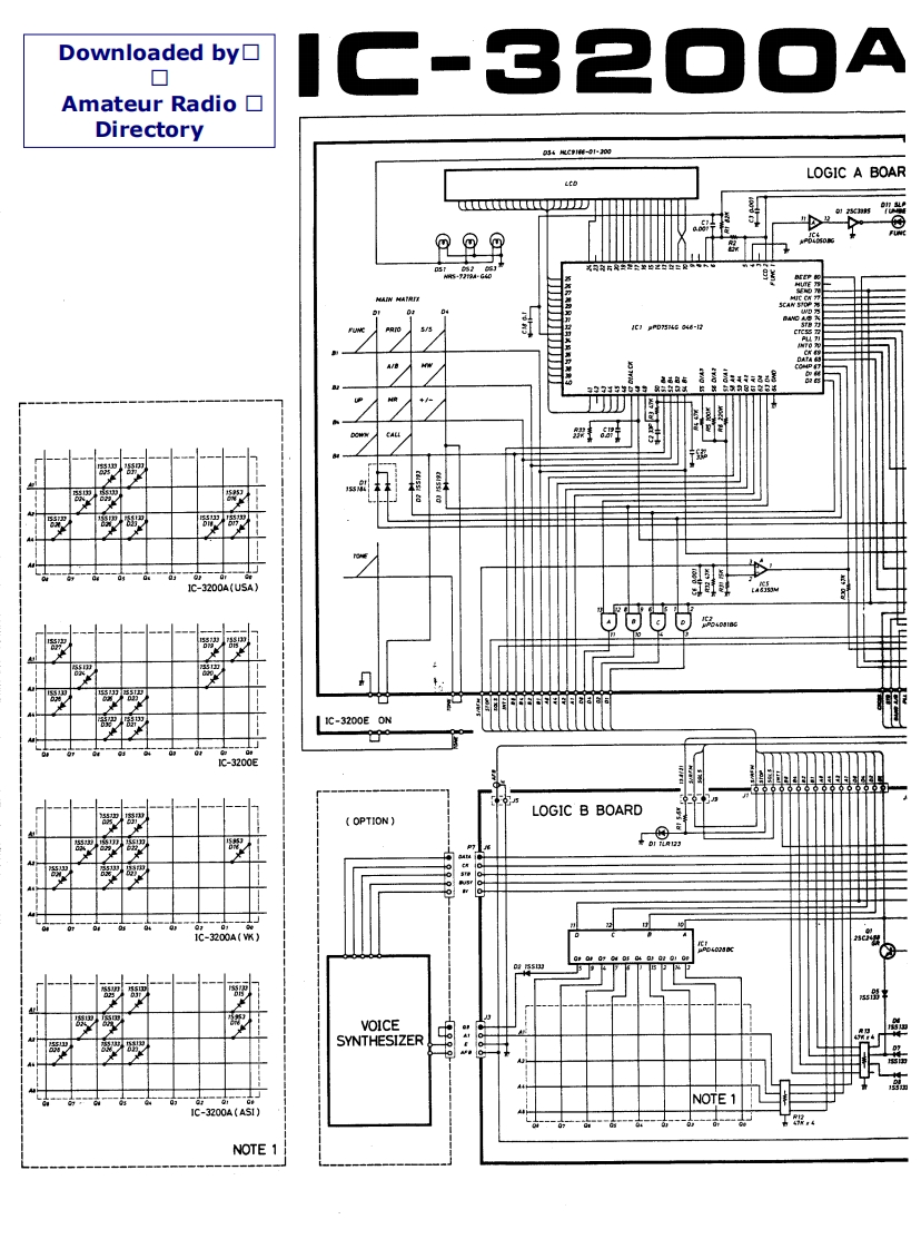 ICOM艾可慕IC-3200A_E_电器原理图