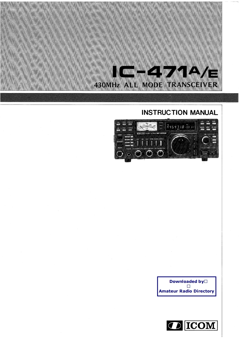 ICOM艾可慕IC-471A_E_user操作说明书手册
