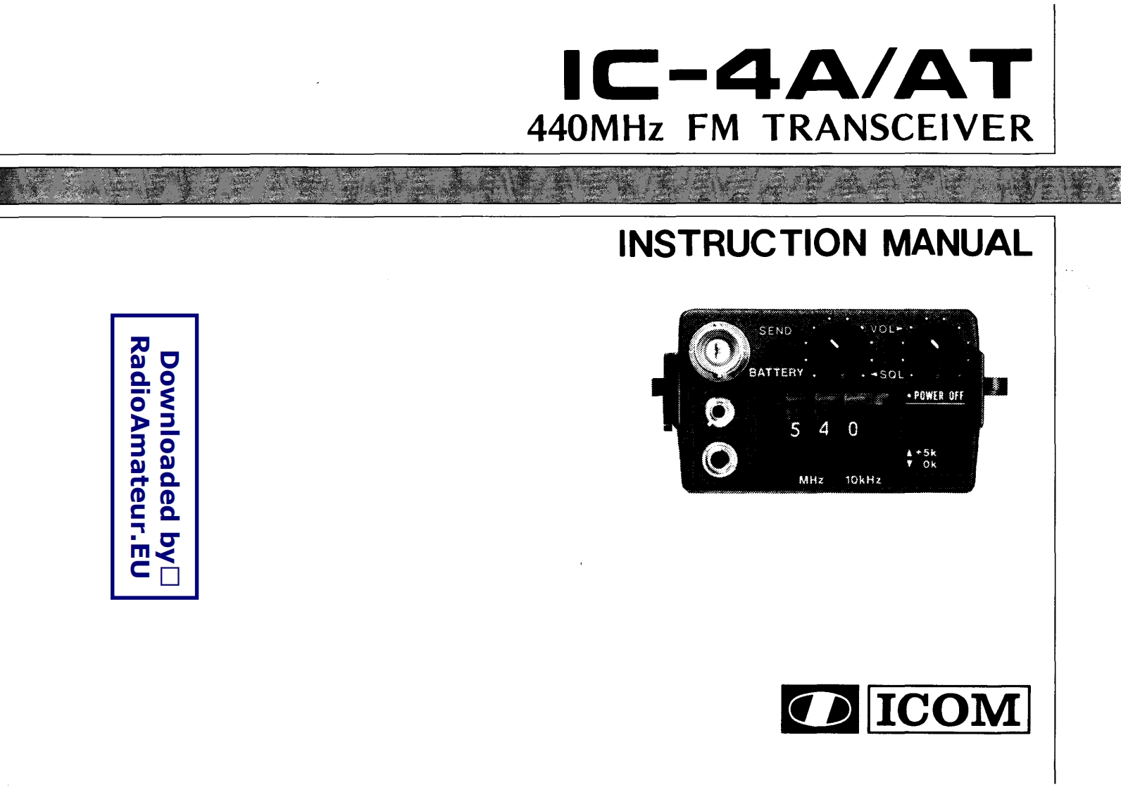 ICOM艾可慕IC-4A_AT_user操作说明书手册