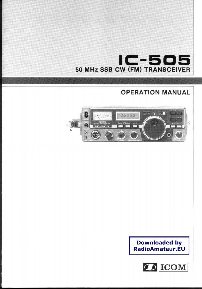 ICOM艾可慕IC-505_user操作说明书手册_I6AAD