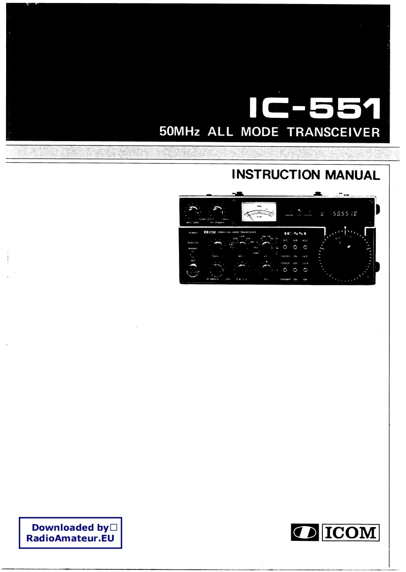 ICOM艾可慕IC-551_user操作说明书手册