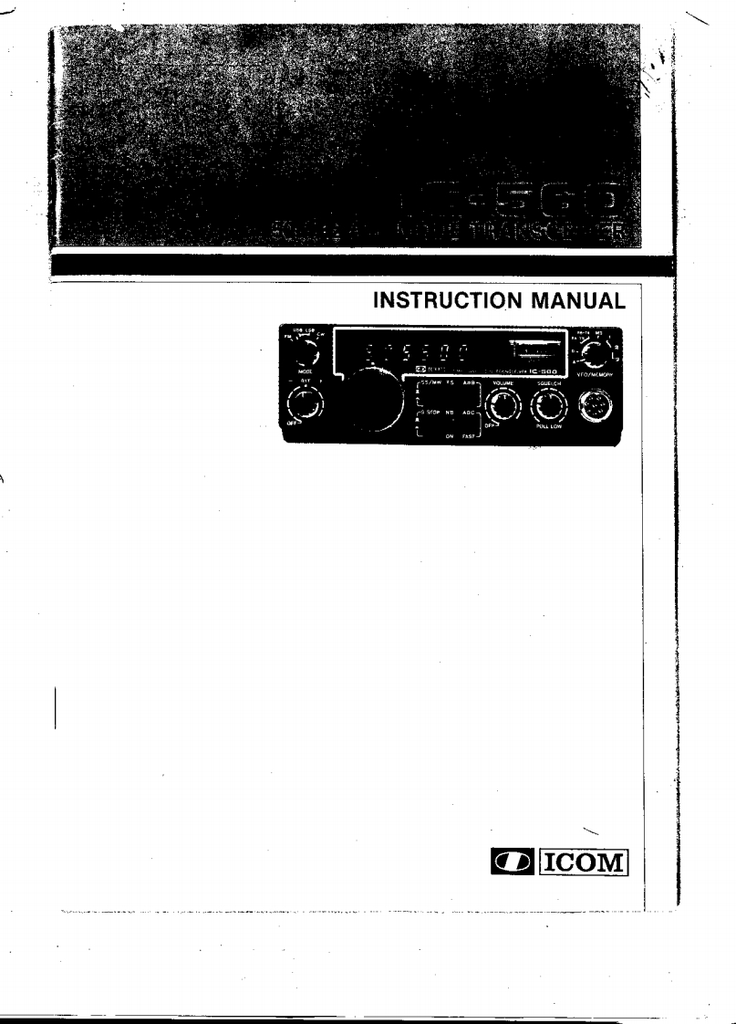 ICOM艾可慕IC-560_user操作说明书手册