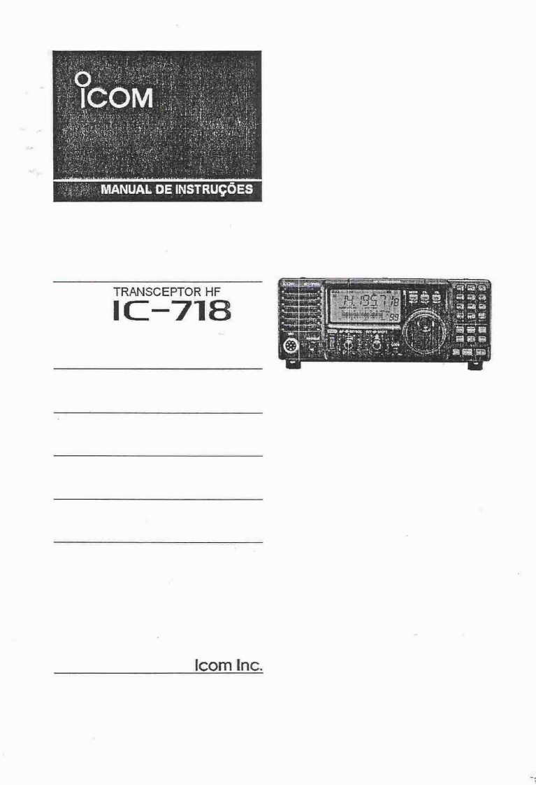 ICOM艾可慕IC-718_user操作说明书手册_PT