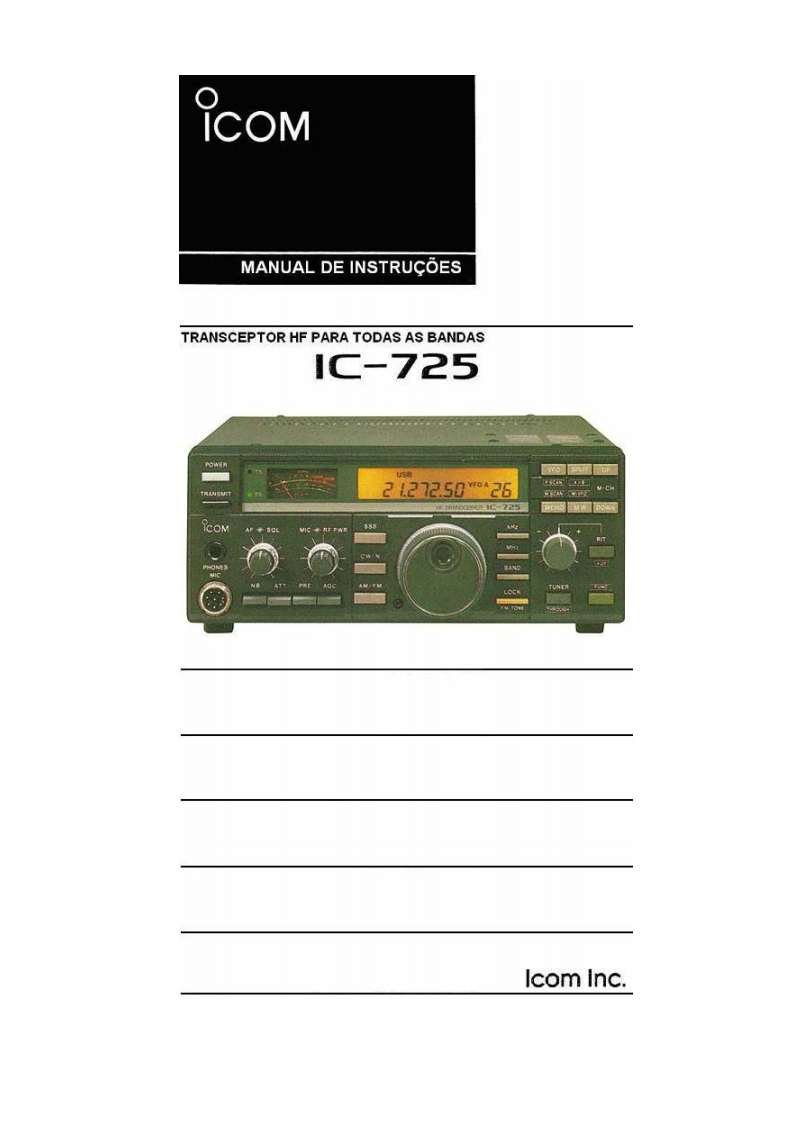 ICOM艾可慕IC-725_user操作说明书手册_PT