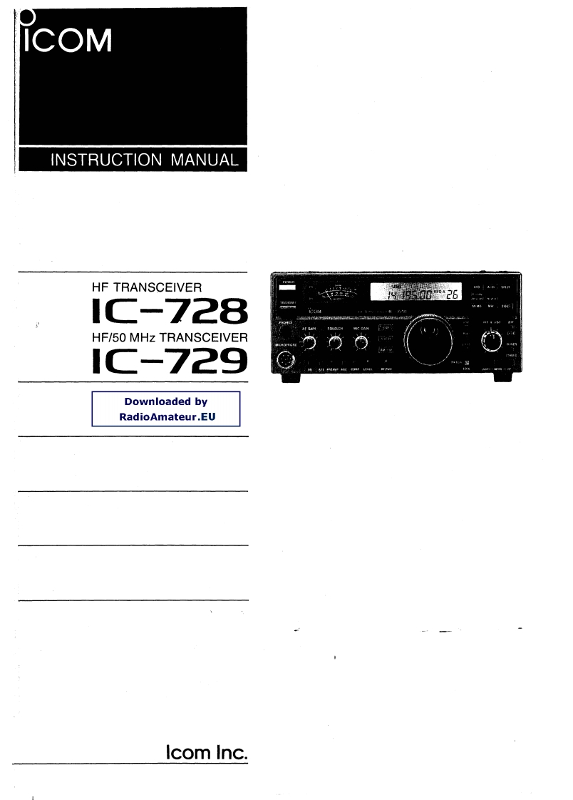 ICOM艾可慕IC-728_IC-729_user操作说明书手册