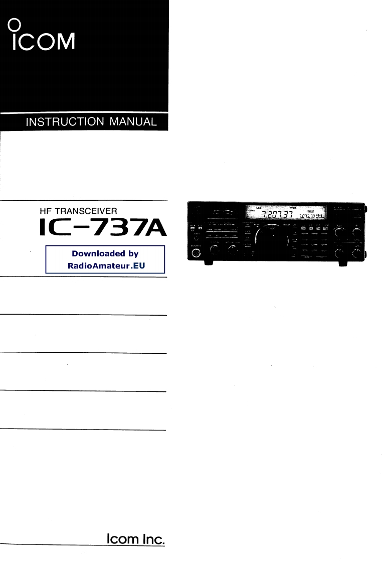 ICOM艾可慕IC-737A_user操作说明书手册