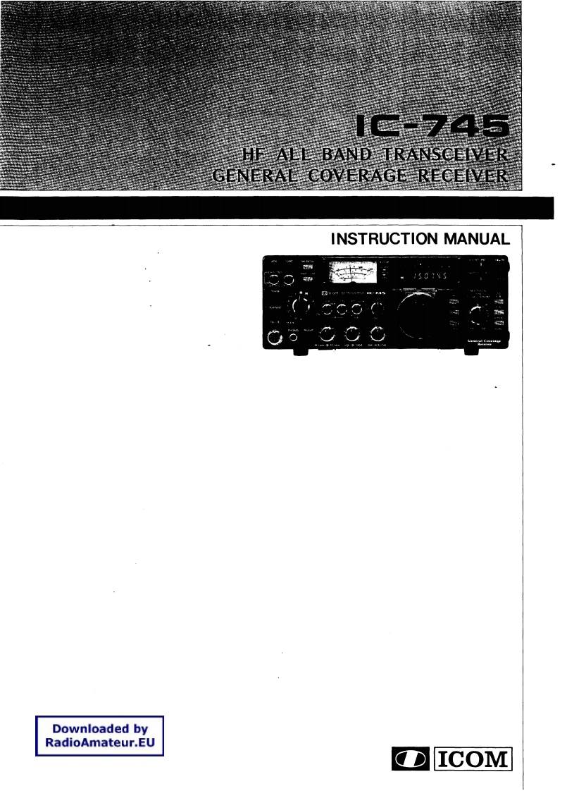 ICOM艾可慕IC-745_user操作说明书手册