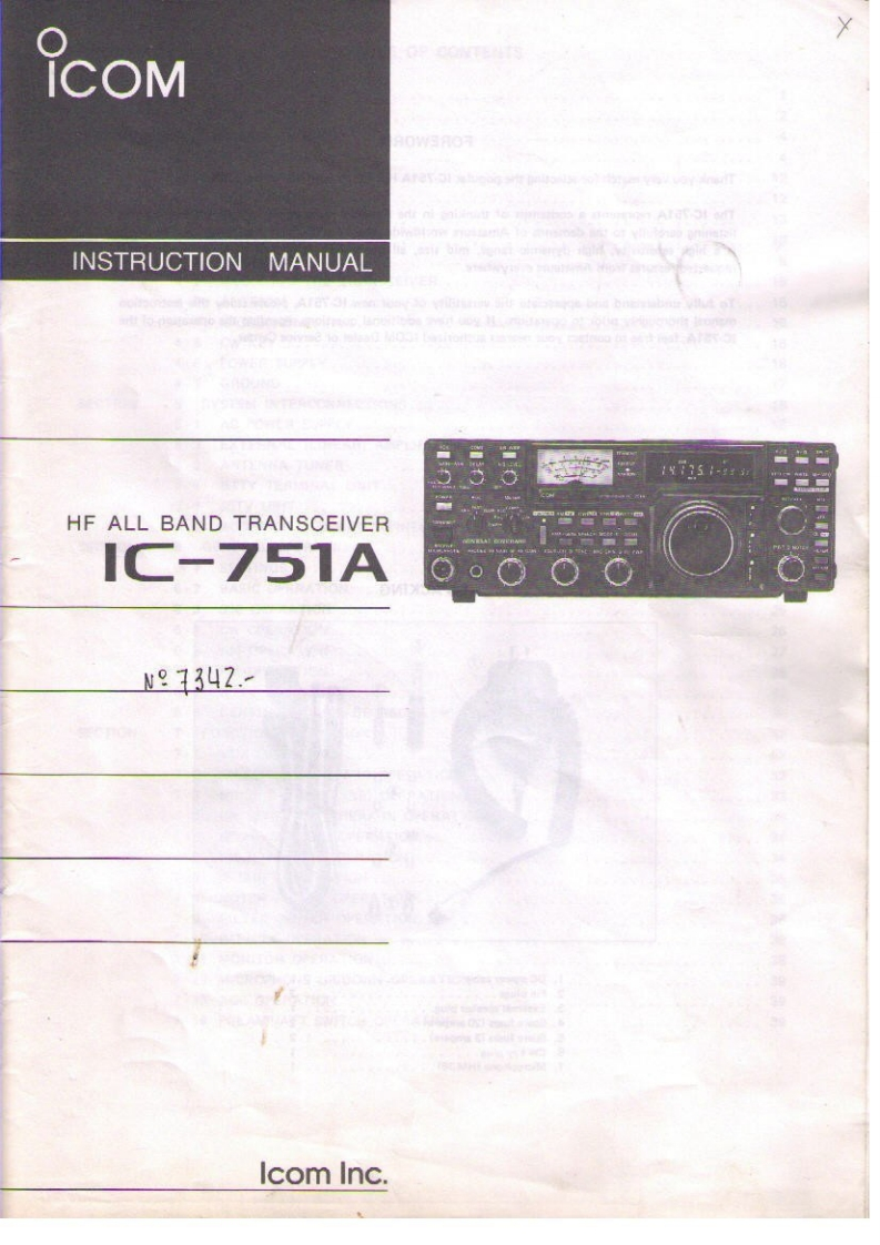 ICOM艾可慕IC-751A-user操作说明书手册-ES