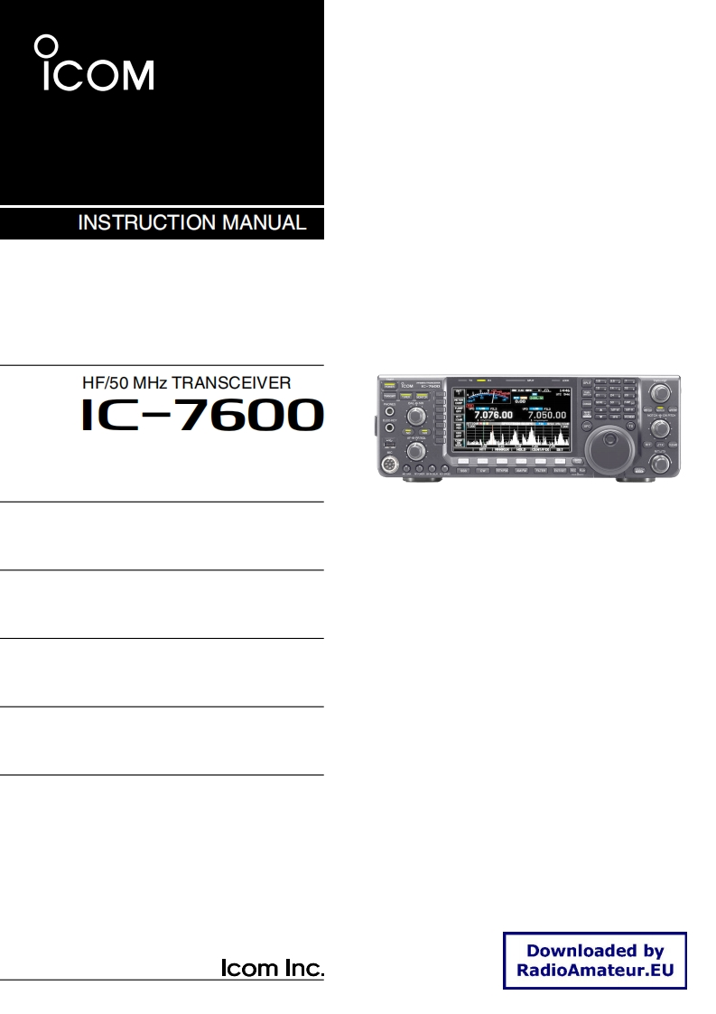 ICOM艾可慕IC-7600_user操作说明书手册-找手册网