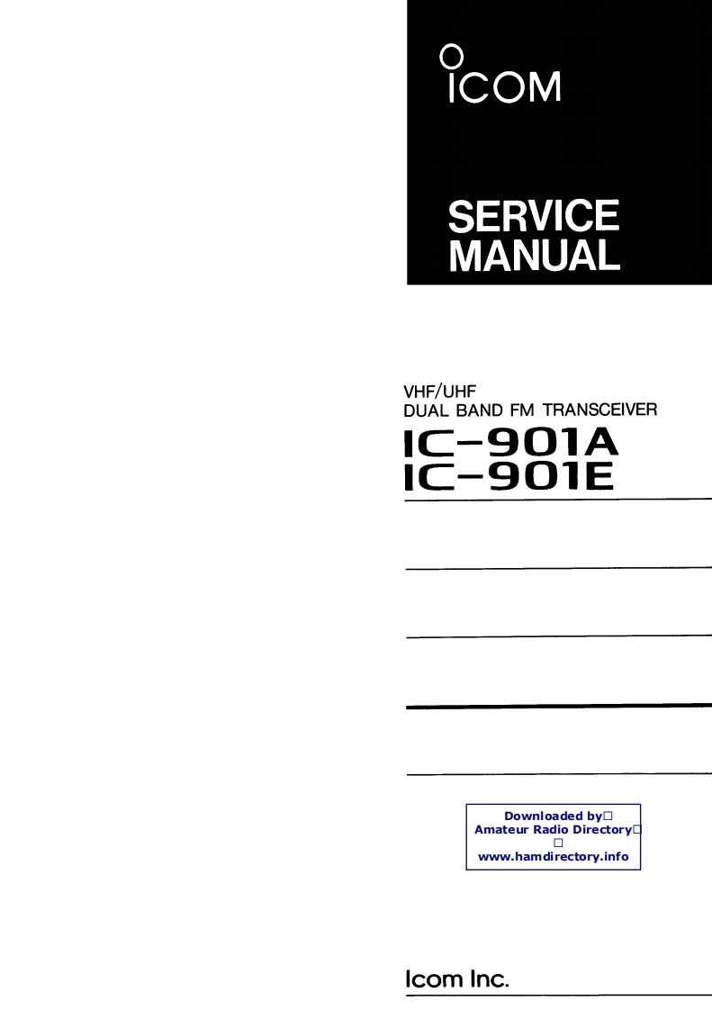 ICOM艾可慕IC-901A_E_serv维修手册含电器原理图_IW1CKR