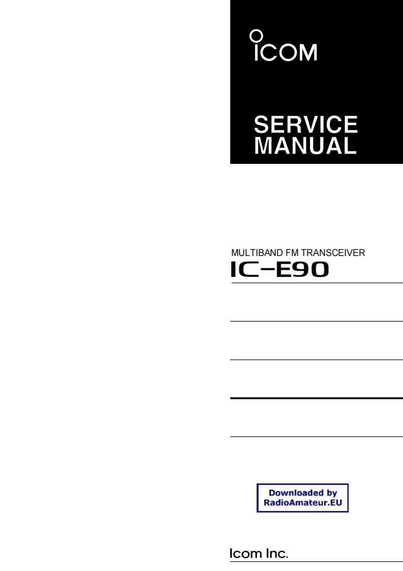 ICOM艾可慕IC-E90_serv维修手册含电器原理图-找手册网