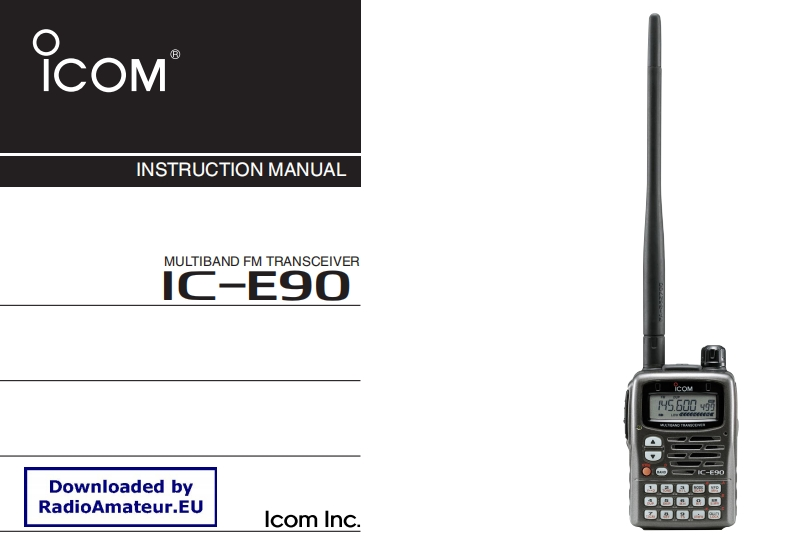 ICOM艾可慕IC-E90_user操作说明书手册