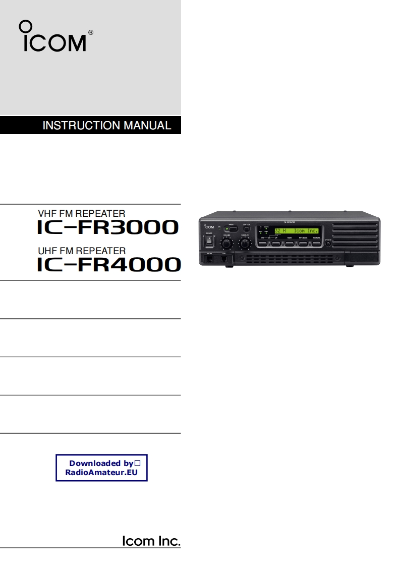 ICOM艾可慕IC-FR3000_IC-FR4000_user操作说明书手册