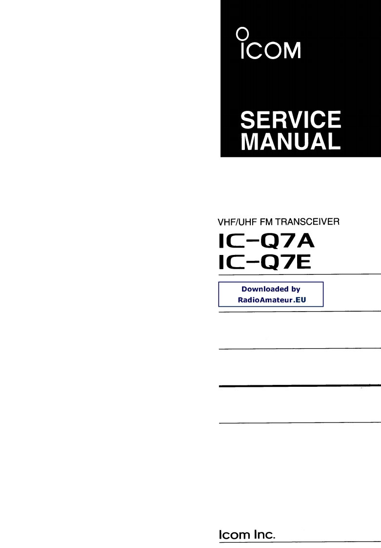 ICOM艾可慕IC-Q7_serv维修手册含电器原理图