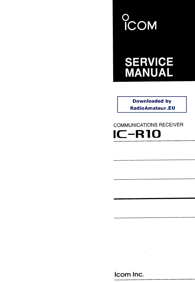 ICOM艾可慕IC-R10_serv维修手册含电器原理图