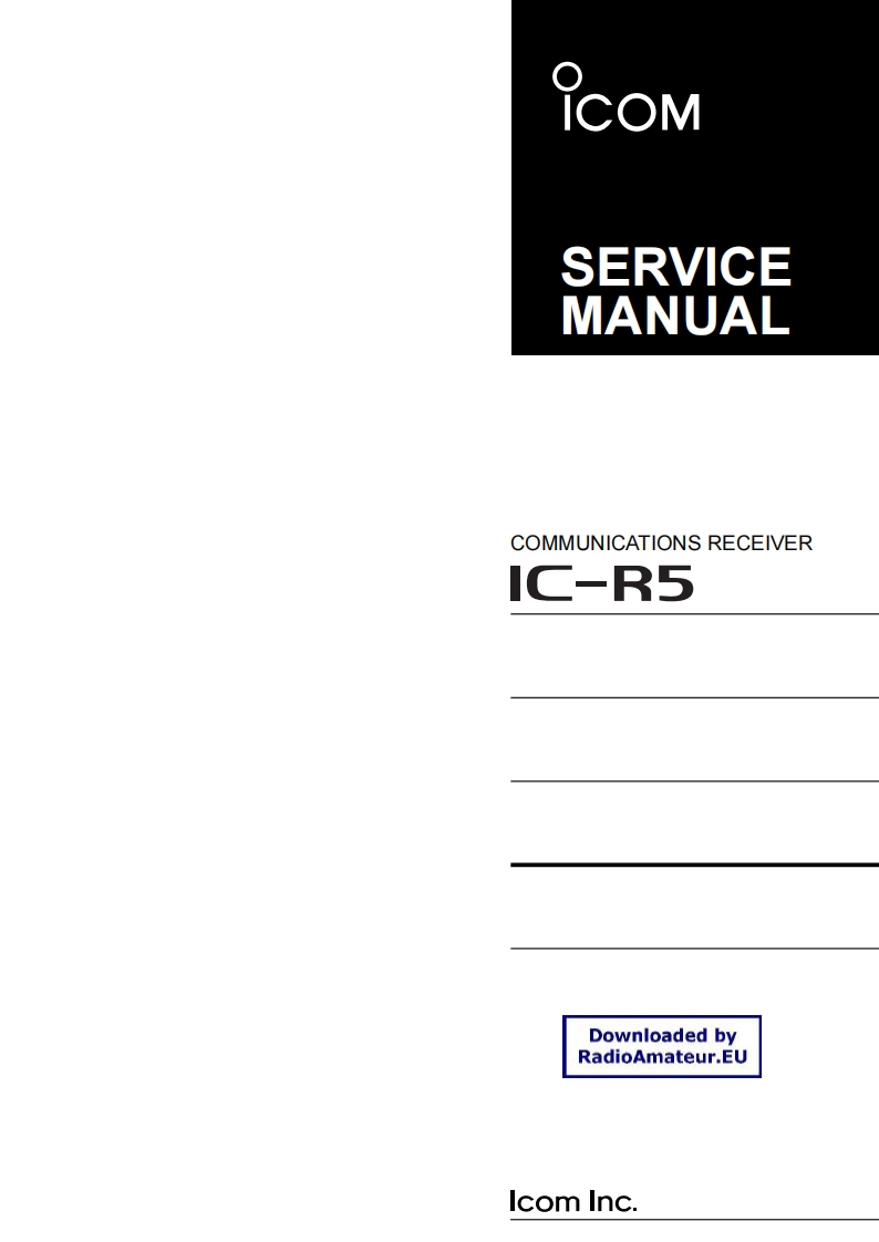 ICOM艾可慕IC-R5_serv维修手册含电器原理图-找手册网