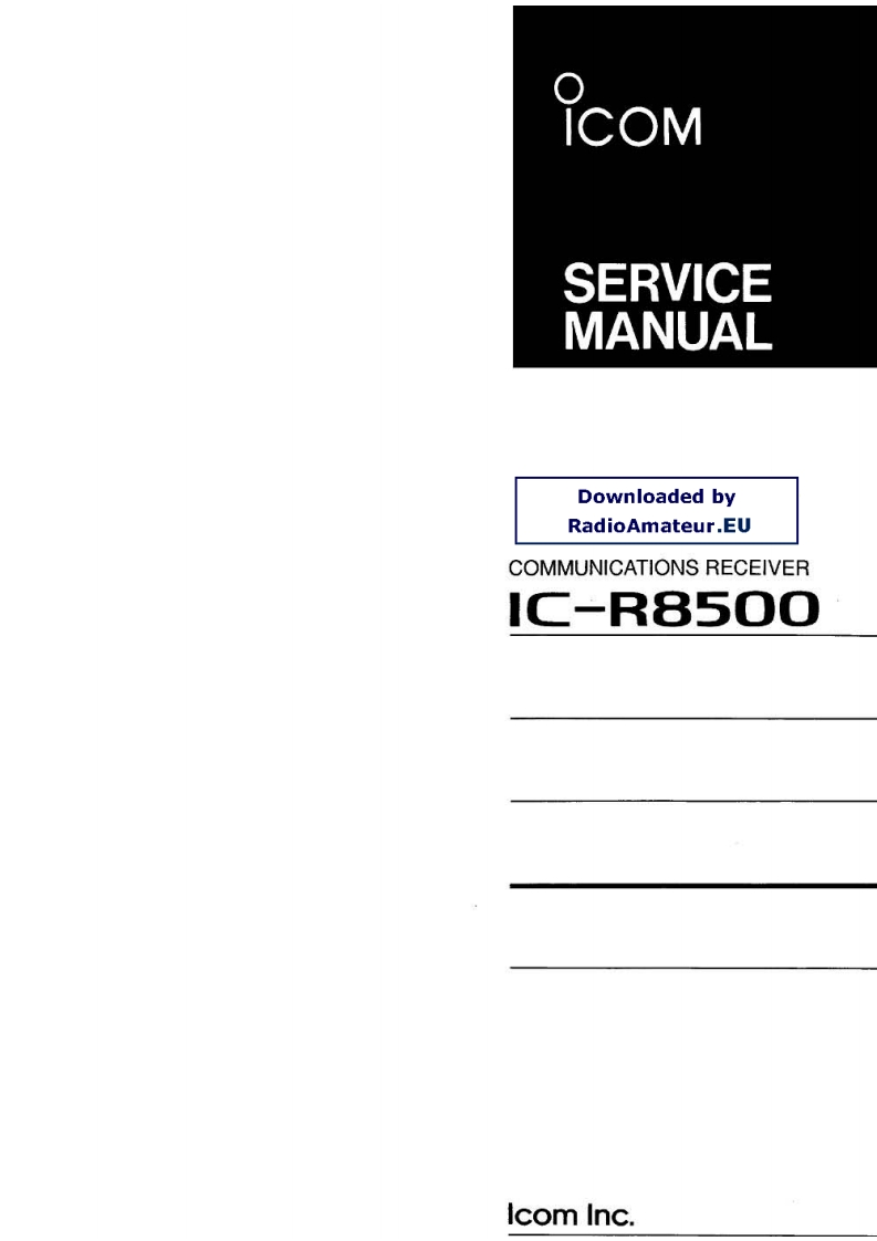 ICOM艾可慕IC-R8500_serv维修手册含电器原理图-找手册网