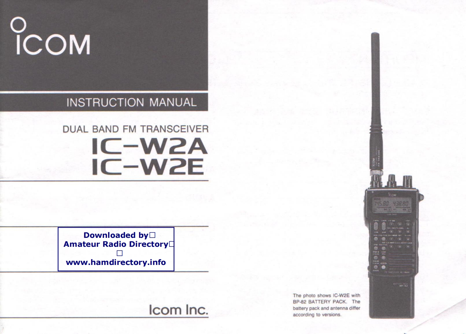 ICOM艾可慕IC-W2A_E_user操作说明书手册-找手册网