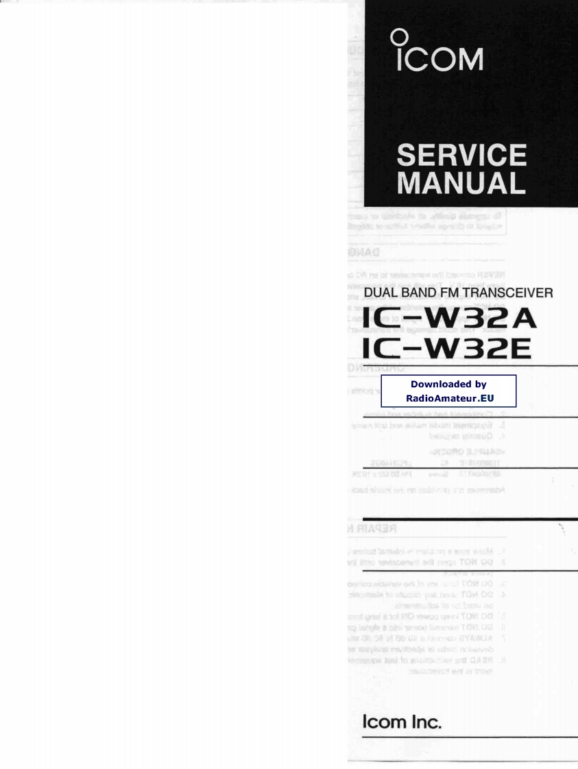 ICOM艾可慕IC-W32_serv维修手册含电器原理图-找手册网