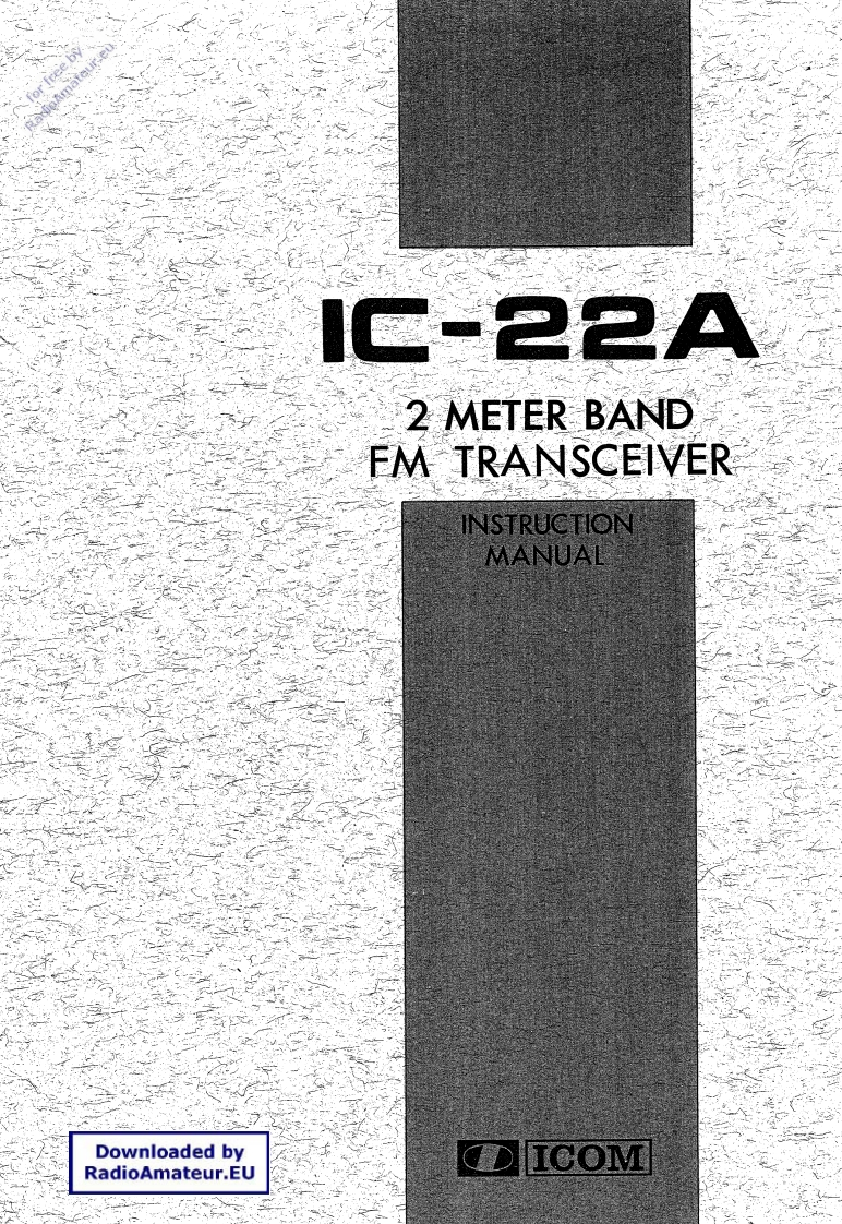 ICOM艾可慕IC22A_user操作说明书手册