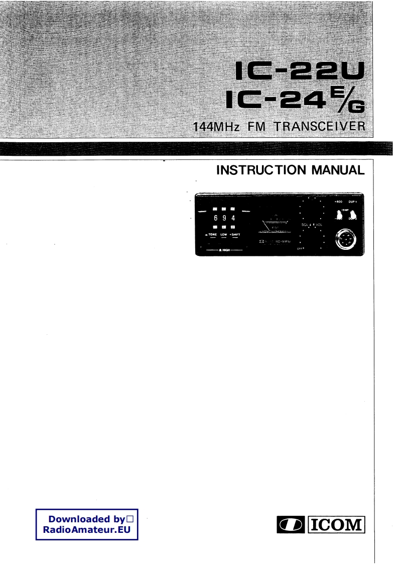 ICOM艾可慕IC22U_IC24E-G_user操作说明书手册