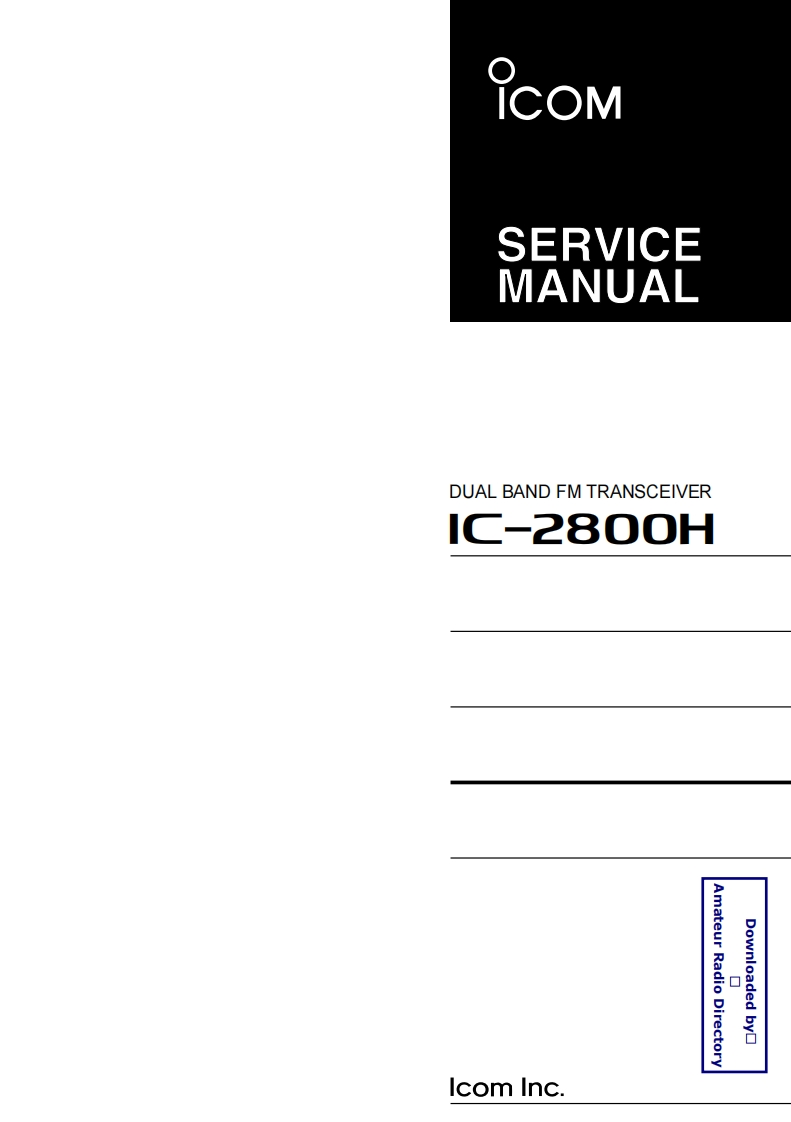 ICOM艾可慕IC2800H_serv维修手册含电器原理图-找手册网
