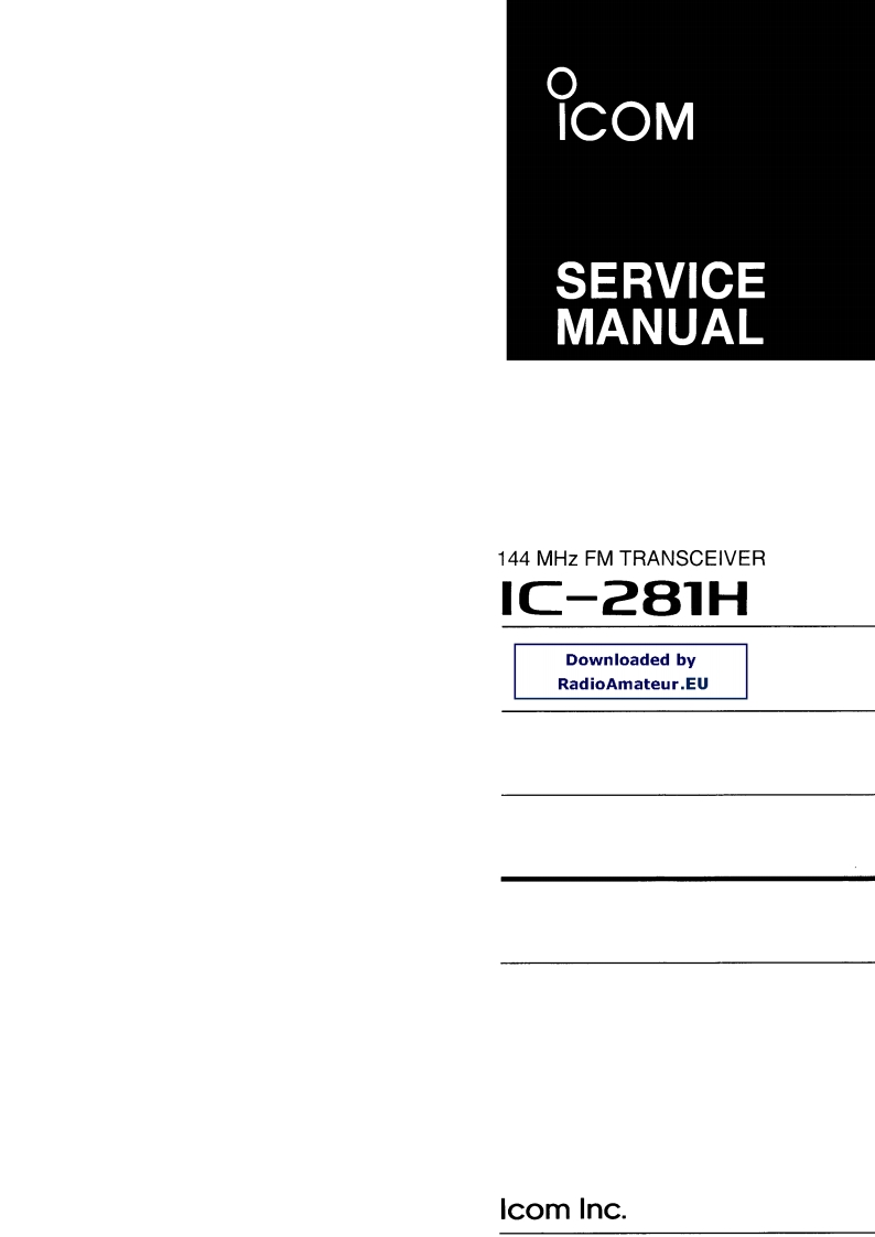 ICOM艾可慕IC281H_serv维修手册含电器原理图