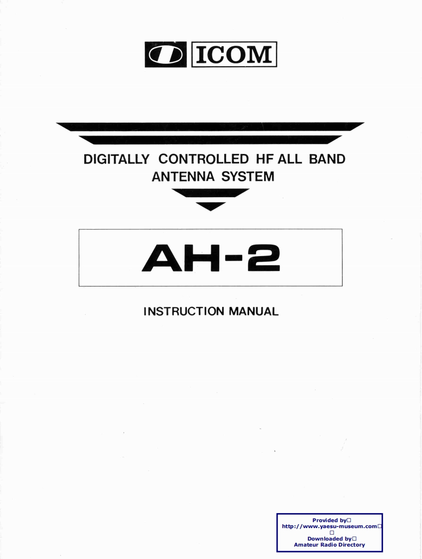 ICOM艾可慕Icom_AH-2_user操作说明书手册