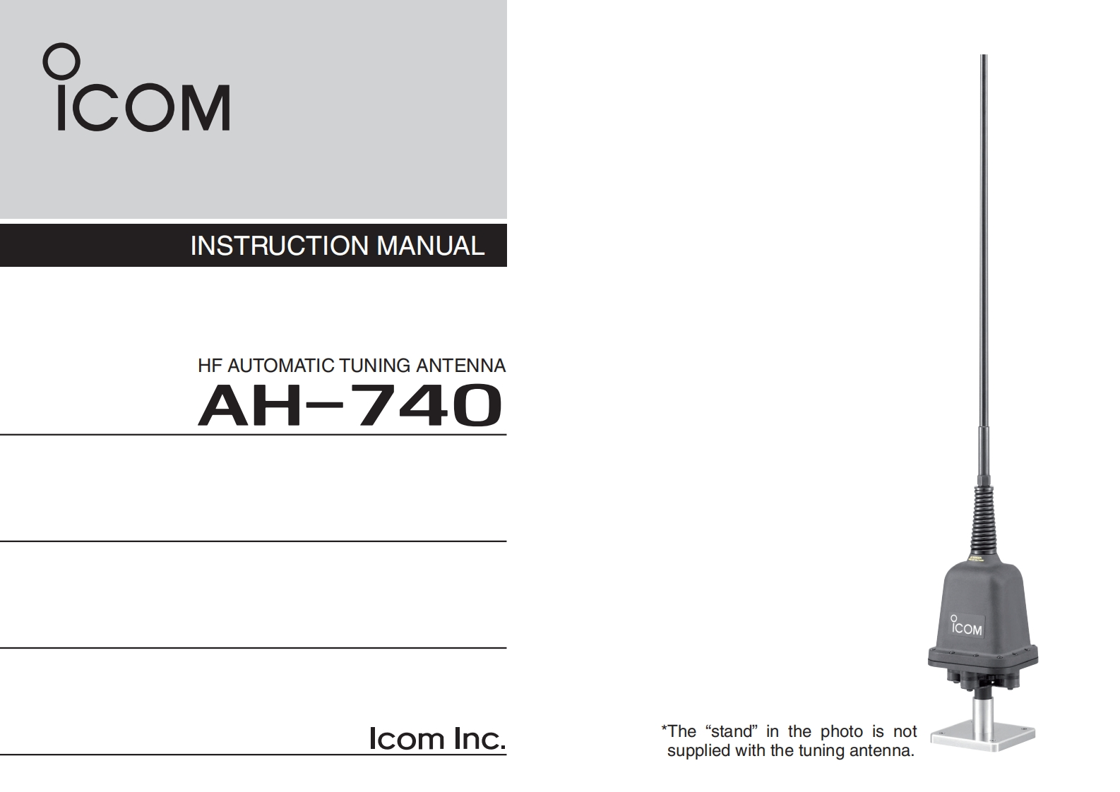 ICOM艾可慕Icom_AH-740_user操作说明书手册