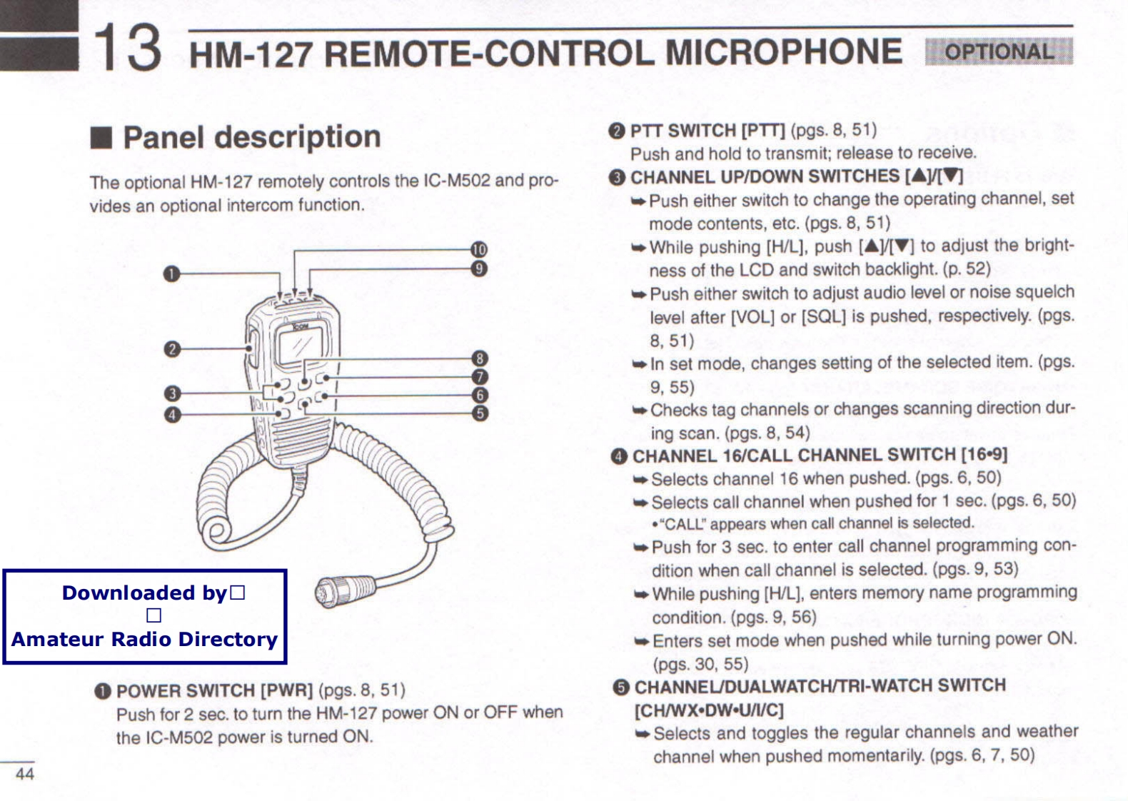 ICOM艾可慕Icom_HM-127_user操作说明书手册-找手册网