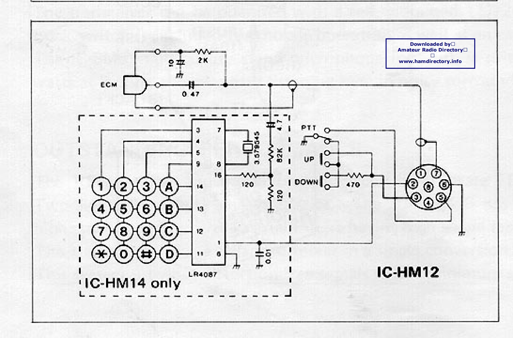ICOM艾可慕Icom_HM-12_电器原理图