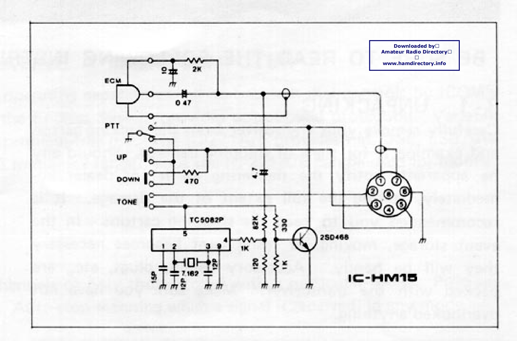 ICOM艾可慕Icom_HM-15_电器原理图