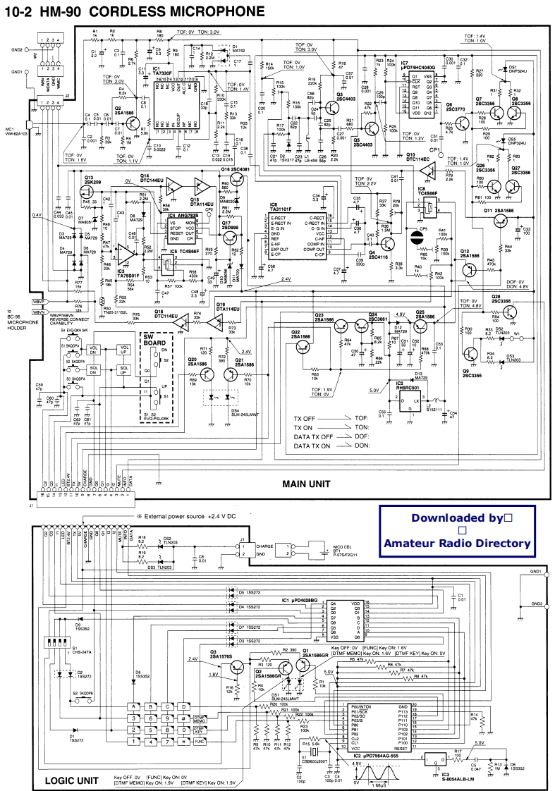 ICOM艾可慕Icom_HM-90_电器原理图