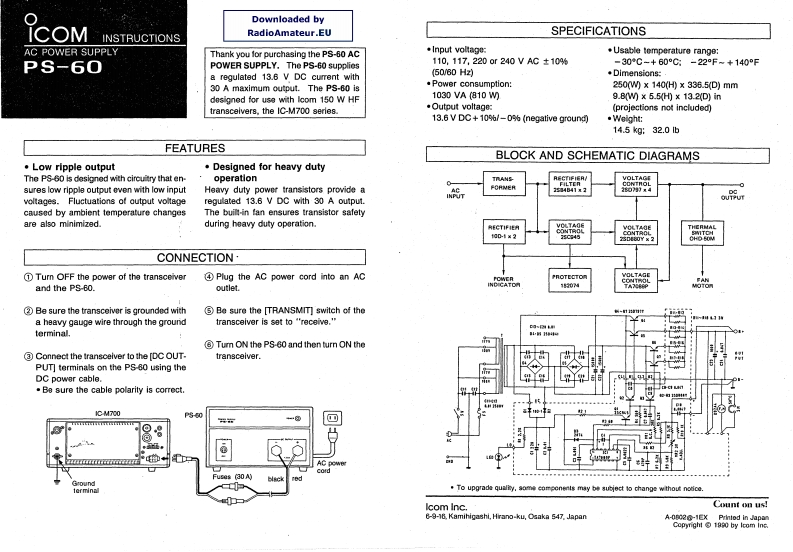 ICOM艾可慕Icom_IC-PS-60_user操作说明书手册