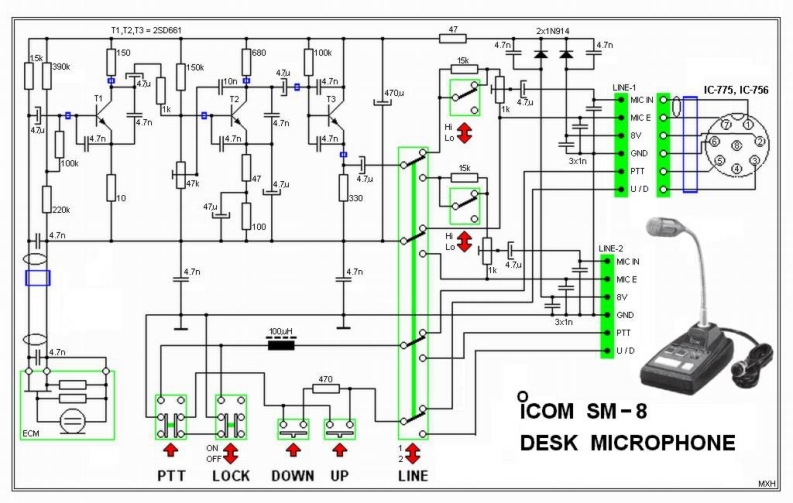 ICOM艾可慕Icom_SM维修手册含电器原理图-8_电器原理图