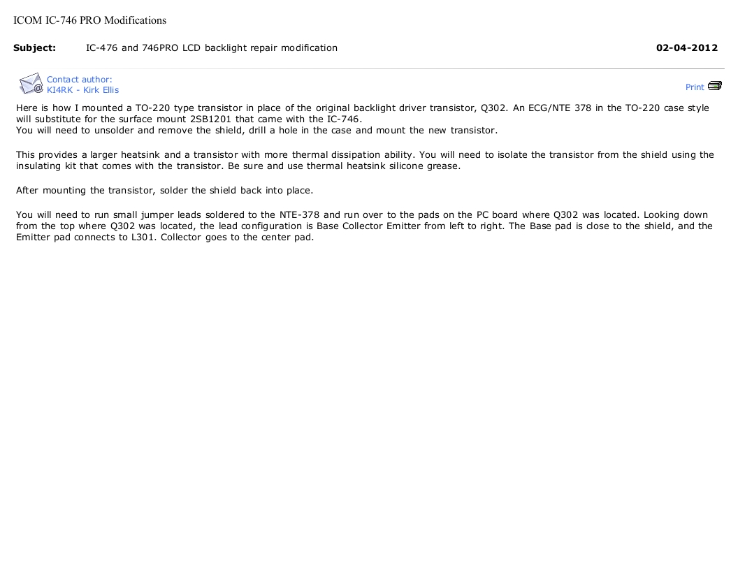 IC操作说明书手册IC-746PROModifications