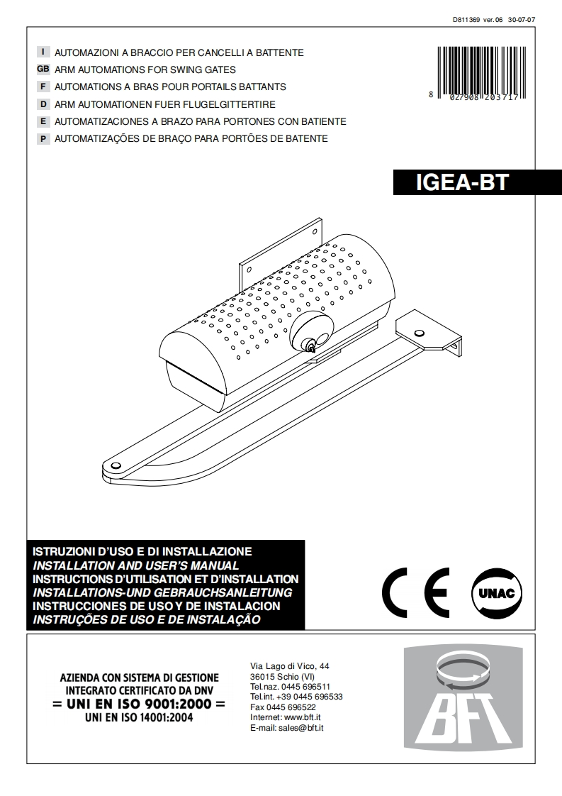 IGEA-BT-Installation-操作说明书手册